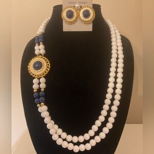 #162 Acrilic Beaded Necklace & Earrings Set
